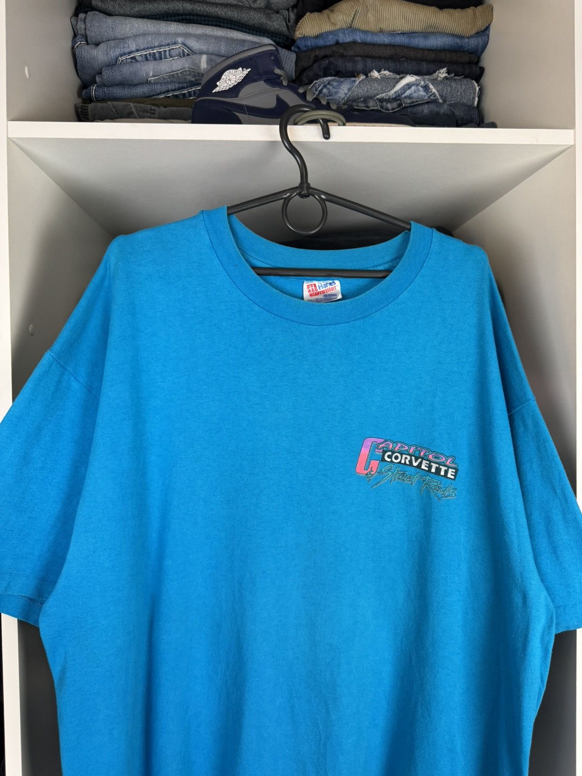 Hanes Vintage Capitol Corvette & Street Rods Single Stitch T-shirt Size US XL / EU 56 / 4 - 15 Thumbnail