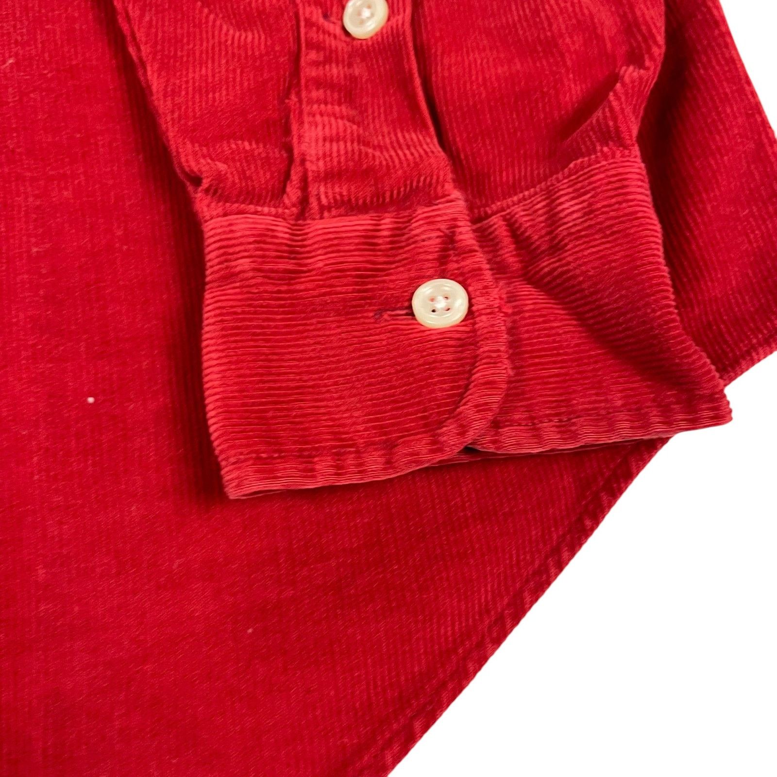 Ralph Lauren × Vintage Ralph Lauren Blaire Men's Red Cotton Corduroy Collared Shirt Size US L / EU 52-54 / 3 - 3 Thumbnail