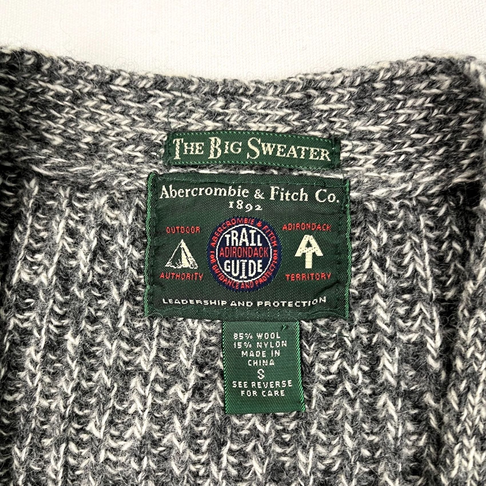 Abercrombie & Fitch Abercrombie & Fitch Cardigan Mens S Gray Knit Wool VTG Big Sweater Y2K Academia Cardigan Accessories Be Size US S / EU 44-46 / 1 - 2 Thumbnail