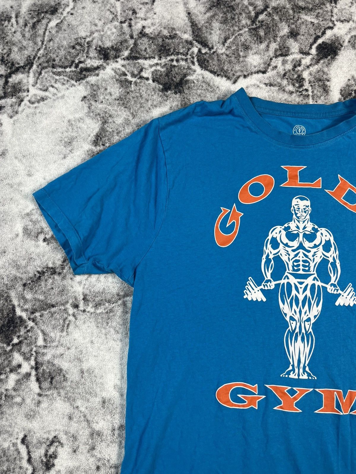 Vintage Gold’s Gym Muscle Graphic T-Shirt Blue Vintage Style Size US XL / EU 56 / 4 - 2 Thumbnail