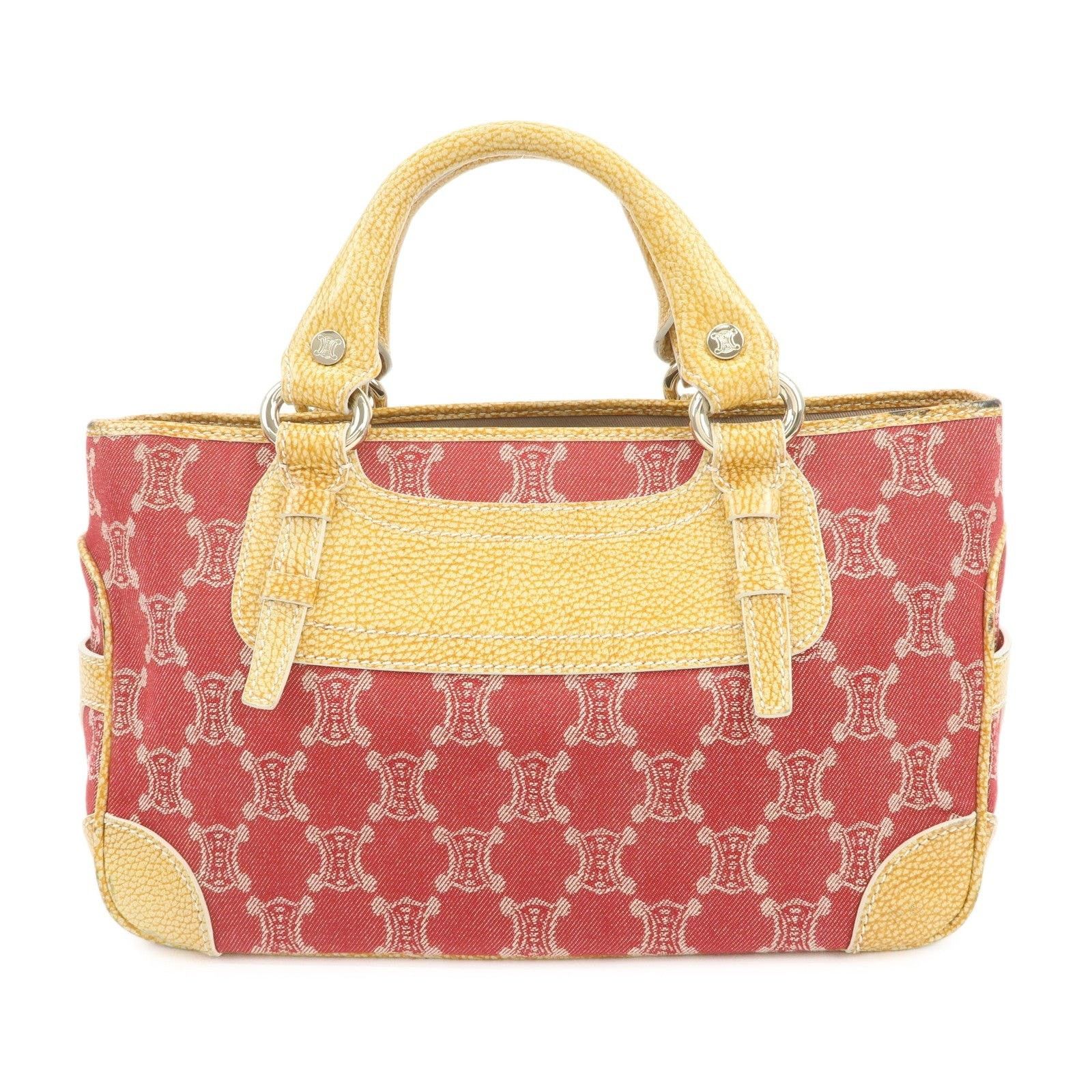 Celine Celine Macadam Boogie Canvas & Leather Satchel Red Size ONE SIZE - 1 Thumbnail