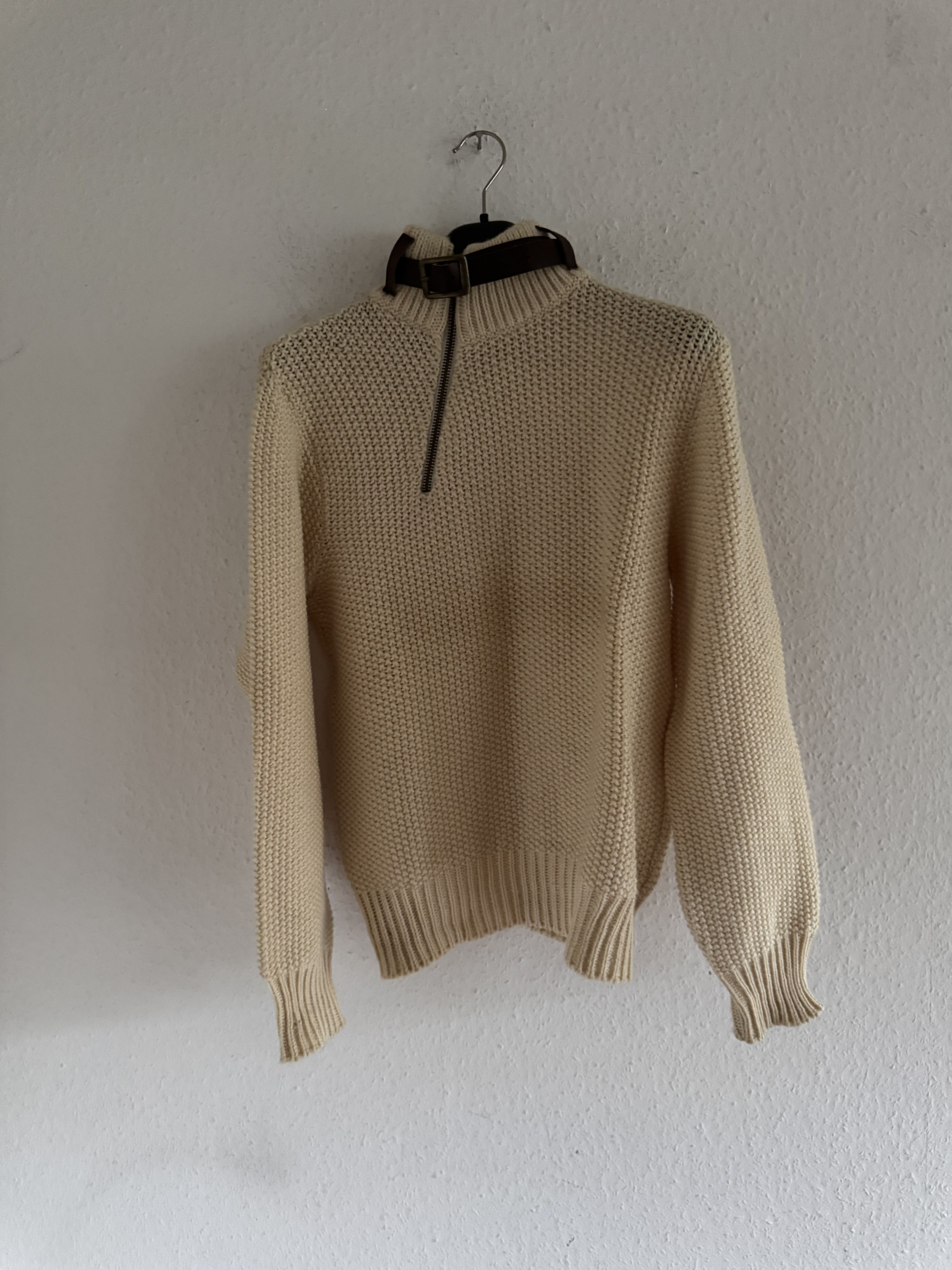 Dsquared2 FW02 Leather Strap Half Zip Knit Sweater Size US L / EU 52-54 / 3 - 9 Thumbnail