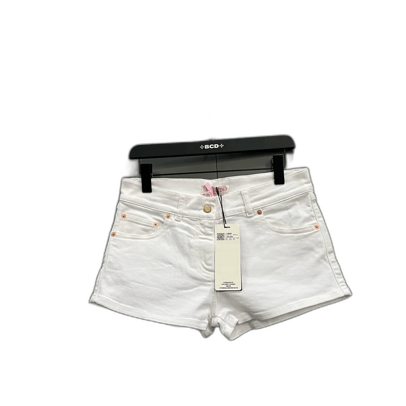 Valentino Valentino White Metallic V Shorts Size US 26 / EU 42 - 1 Thumbnail