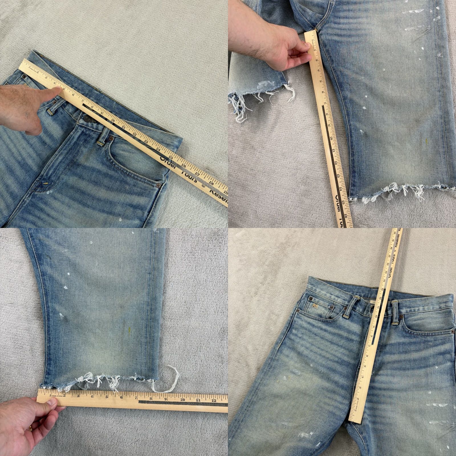 Vintage VINTAGE RRL Double-RL Cut-Off Jean Shorts Women 27 29 Blue Denim 80s 90s Embroidered Logo Boyfriend Short Pants Size 27" / US 4 / IT 40 - 8 Thumbnail
