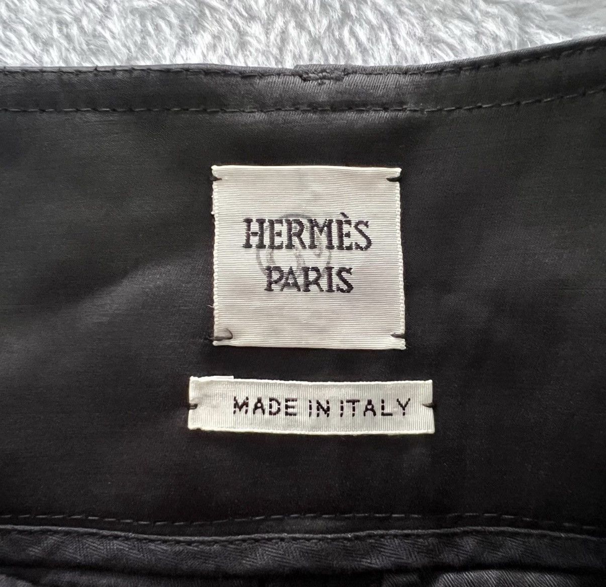 Hermes Hermès black high-waisted wide-leg pants J41 Size 24" / US 00 / IT 34 - 3 Thumbnail