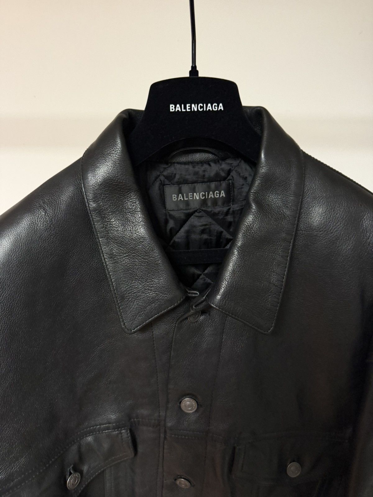 Balenciaga NEW - Summer 23 Buffalo Denim Style Trucker Leather Jacket S Size US S / EU 44-46 / 1 - 3 Thumbnail