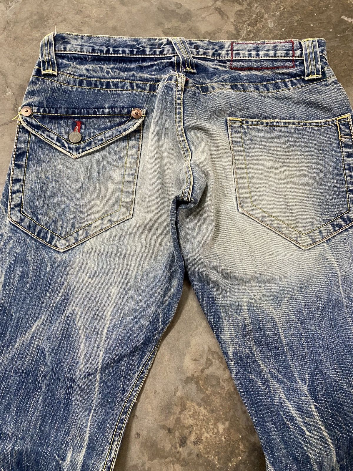 Hysteric Glamour Flare Jeans Blue Way Japan Distressed Denim p189 Size US 32 / EU 48 - 3 Thumbnail
