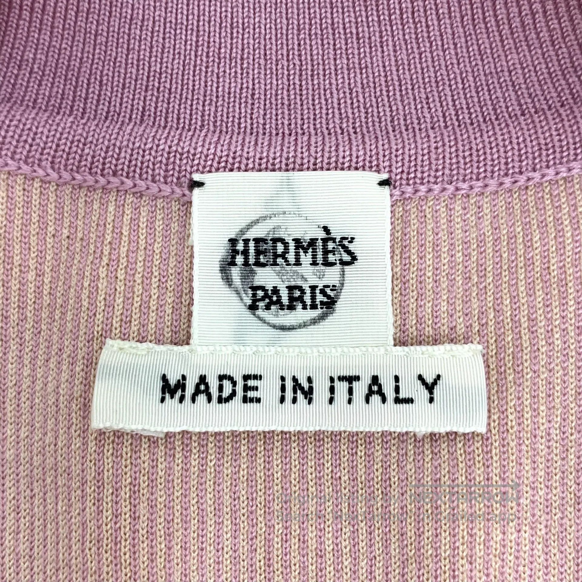 Hermes Hermes Yellow Buckle Embroidered Mulberry Silk Short Sleev Size XS / US 0-2 / IT 36-38 - 5 Thumbnail