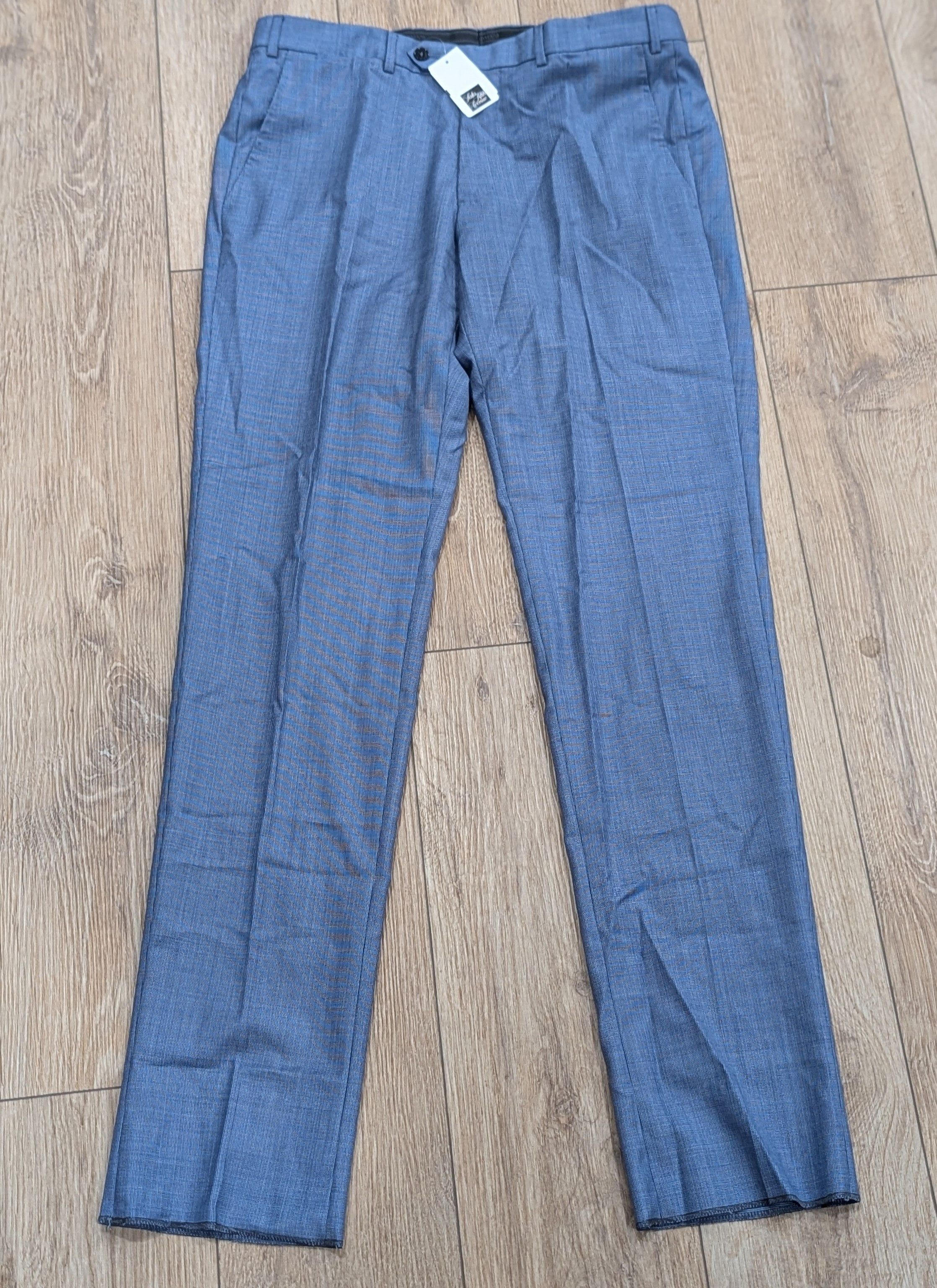 Emporio Armani Emporio Armani Flat Front Dress Pants Blue 50 US 34 Size US 34 / EU 50 - 1 Thumbnail