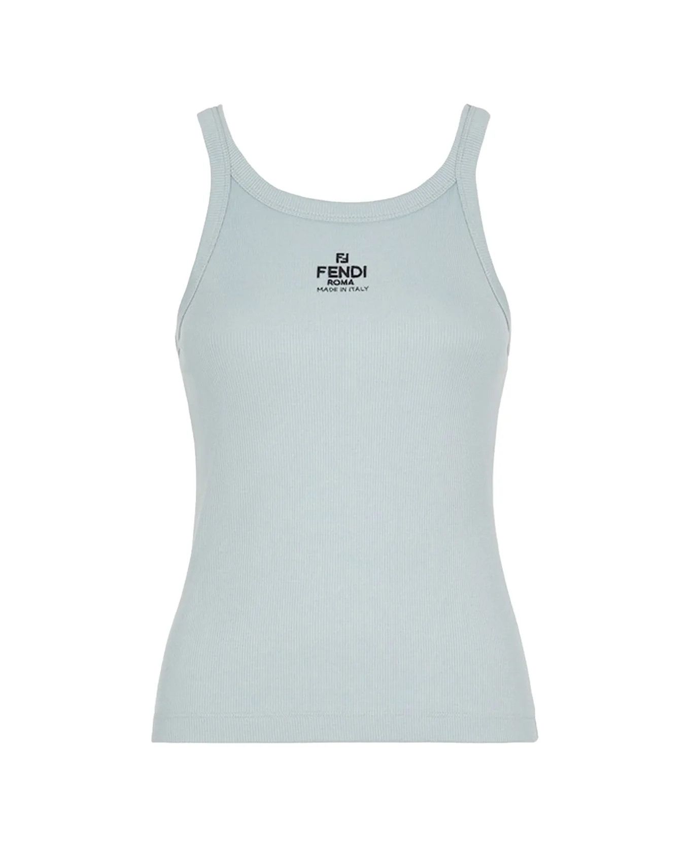 o1loc1c0126 Stretch Cotton Top in Blue