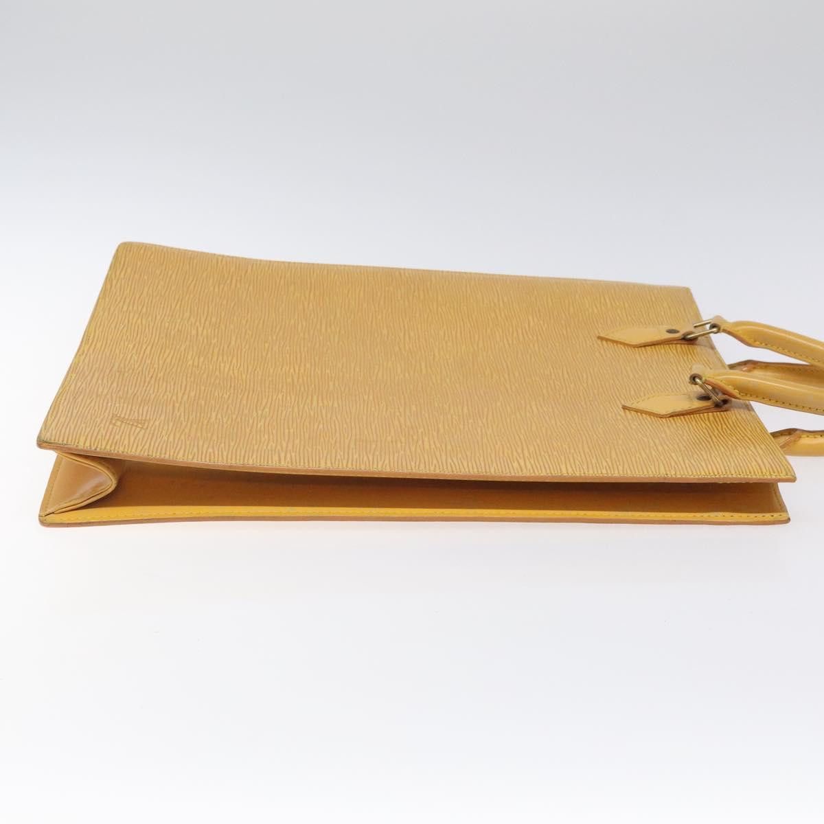 Louis Vuitton LOUIS VUITTON Epi Sac Plat Hand Bag Yellow M52079 Size ONE SIZE - 3 Thumbnail
