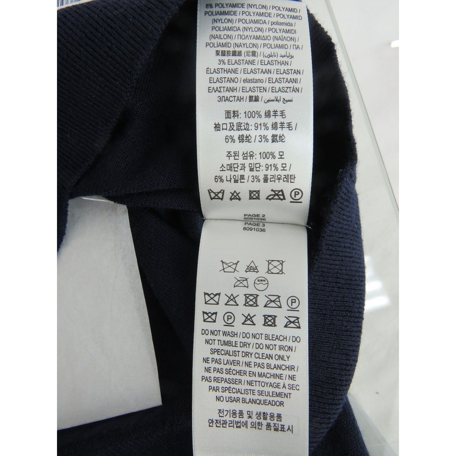 Burberry NEW BEMPTON DARK BLUE WOOL ELBOW CHECK PATCHES SWEATER S Size S / US 4 / IT 40 - 11 Thumbnail