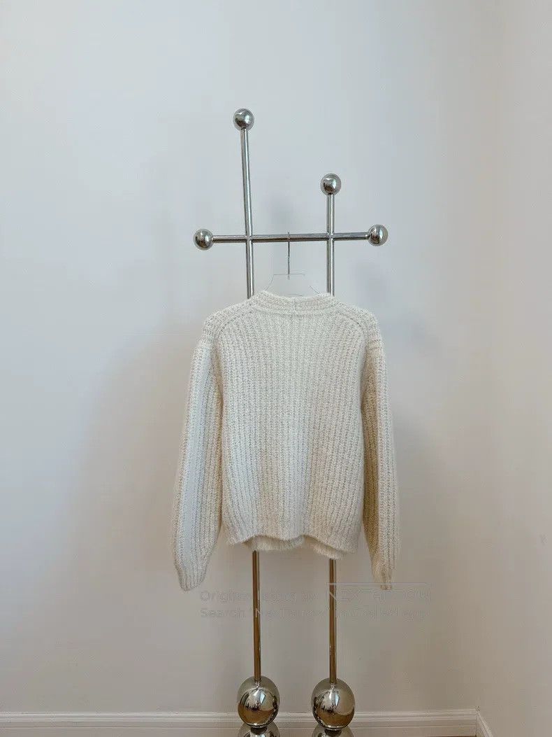 Loro Piana LORO PIANA White Cashmere Knit Cardigan Size M / US 6-8 / IT 42-44 - 3 Thumbnail