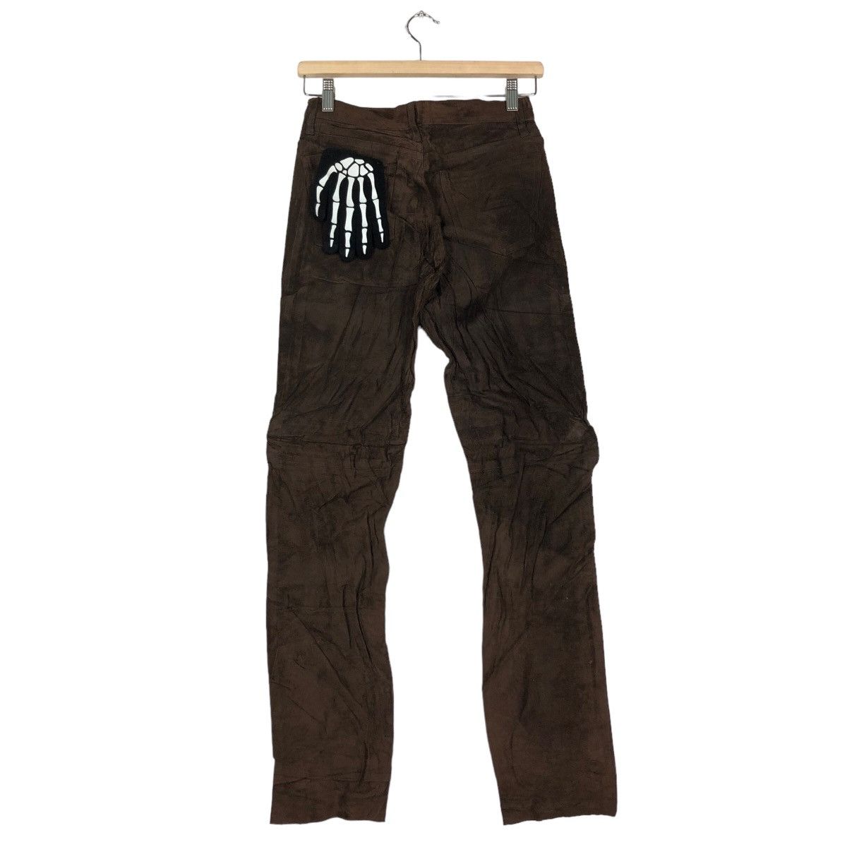 agnes b. 🔥90’s Rare Genuine Leather Pants Agnes B. Paris Racing Wear Size US 26 / EU 42 - 7 Thumbnail