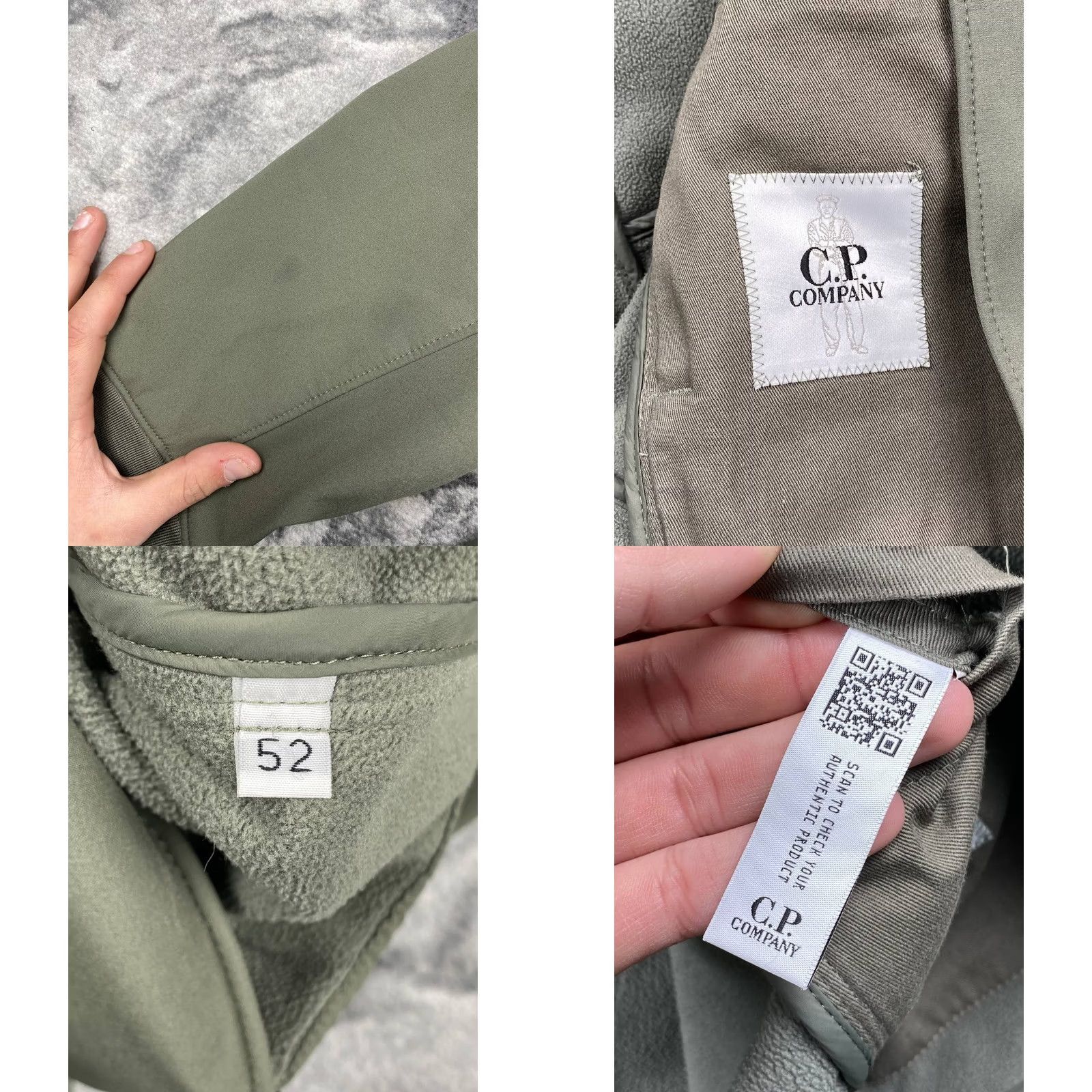 Vintage CP Company Jacket Men Size 52 Olive Green Fleece Lined Nylon Shell Logo Puffer Winter Size US L / EU 52-54 / 3 - 8 Thumbnail