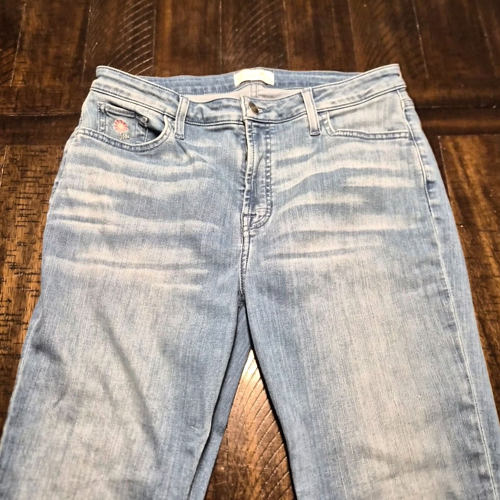 7 For All Mankind 7 For All Mankind Womens Jeans Size 10 30 Crop Kick Flare Stretch Blue G217 Size 32" / US 10 / IT 46 - 2 Thumbnail