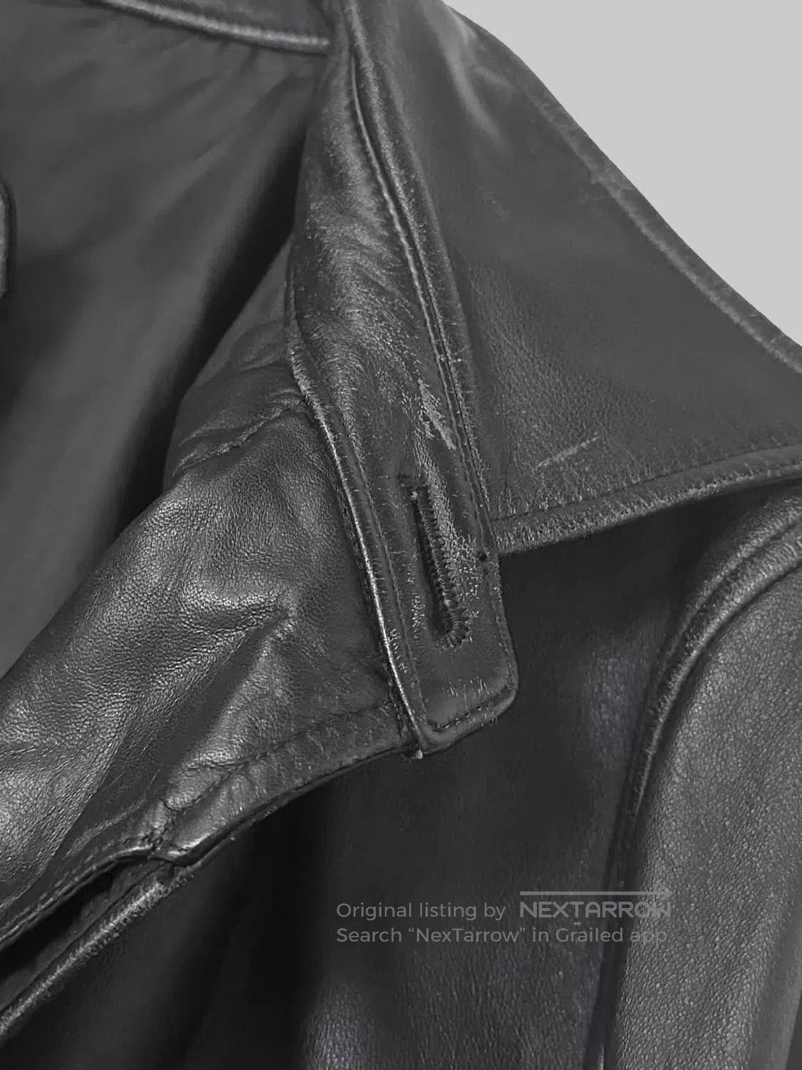Yohji Yamamoto Black Leather Long Coat Size S. Size US S / EU 44-46 / 1 - 3 Thumbnail