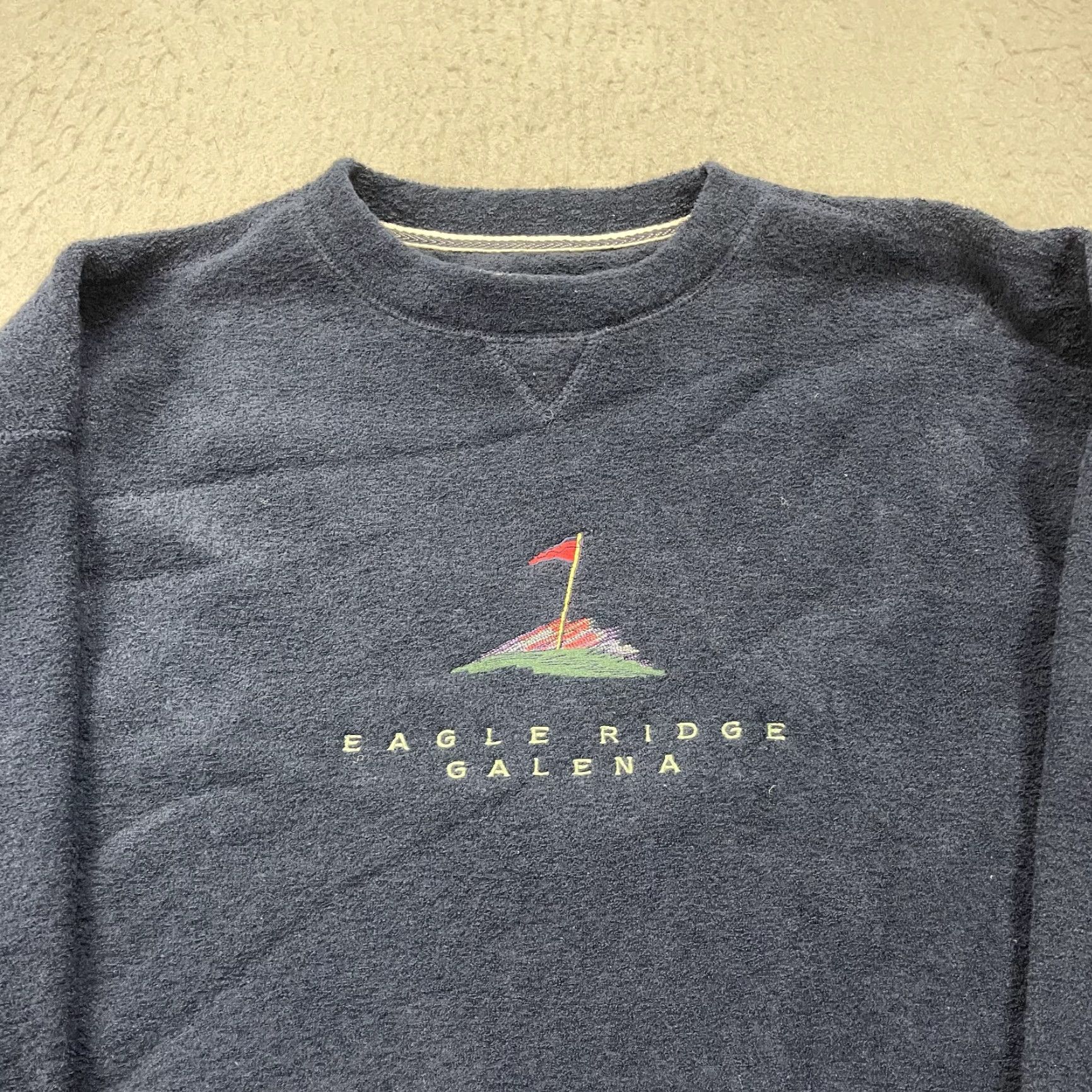 Vintage VINTAGE Eagle Ridge Golf Sweatshirt Galena 2XL Blue Fleece Crewneck 90s Mens Size US XXL / EU 58 / 5 - 2 Thumbnail