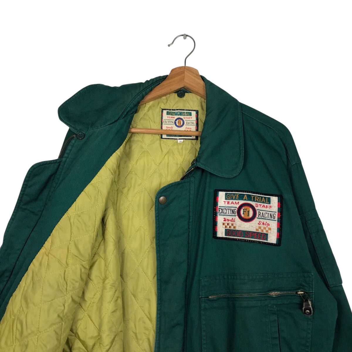 Japanese Brand 📌Vintage Bomber Jacket Team F1 Staff Racing Big Logo Size US M / EU 48-50 / 2 - 12 Thumbnail