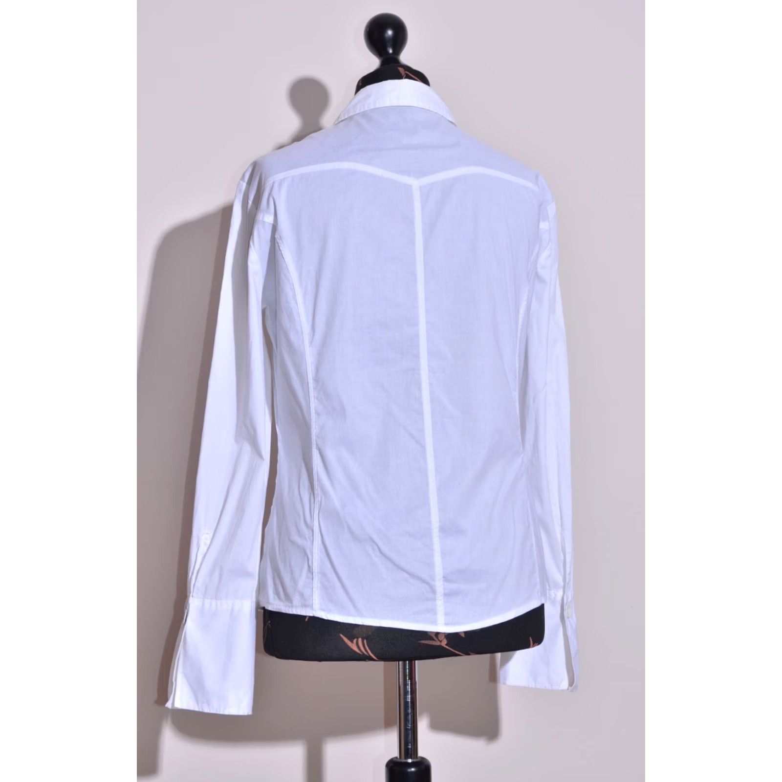 Vintage Bottega by Elisa Cavaletti Women's White Shirt Blouse Button Down Size L Size L / US 10 / IT 46 - 5 Thumbnail