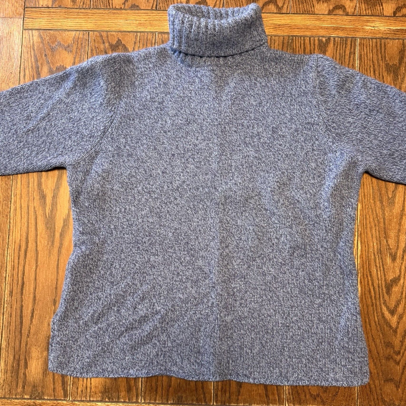 Vintage VINTAGE LL Bean Turtleneck Sweater Merino Wool Angora Womens XL Rabbit Hair Blue Size XL / US 12-14 / IT 48-50 - 2 Thumbnail