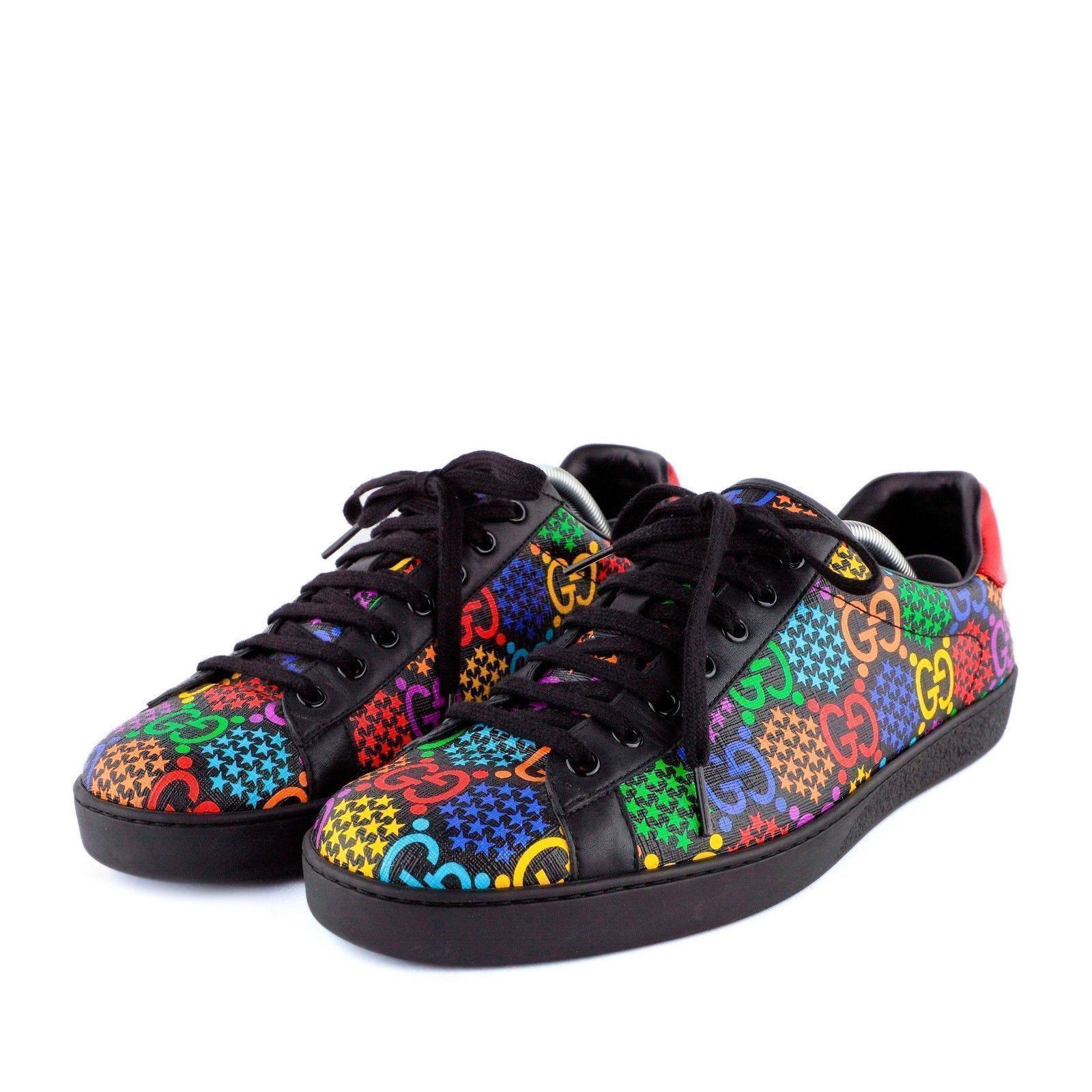Gucci Gucci Ace Psychedelic GG Monogram Logo Leather Sneakers Size US 10.5 / EU 43-44 - 1 Thumbnail