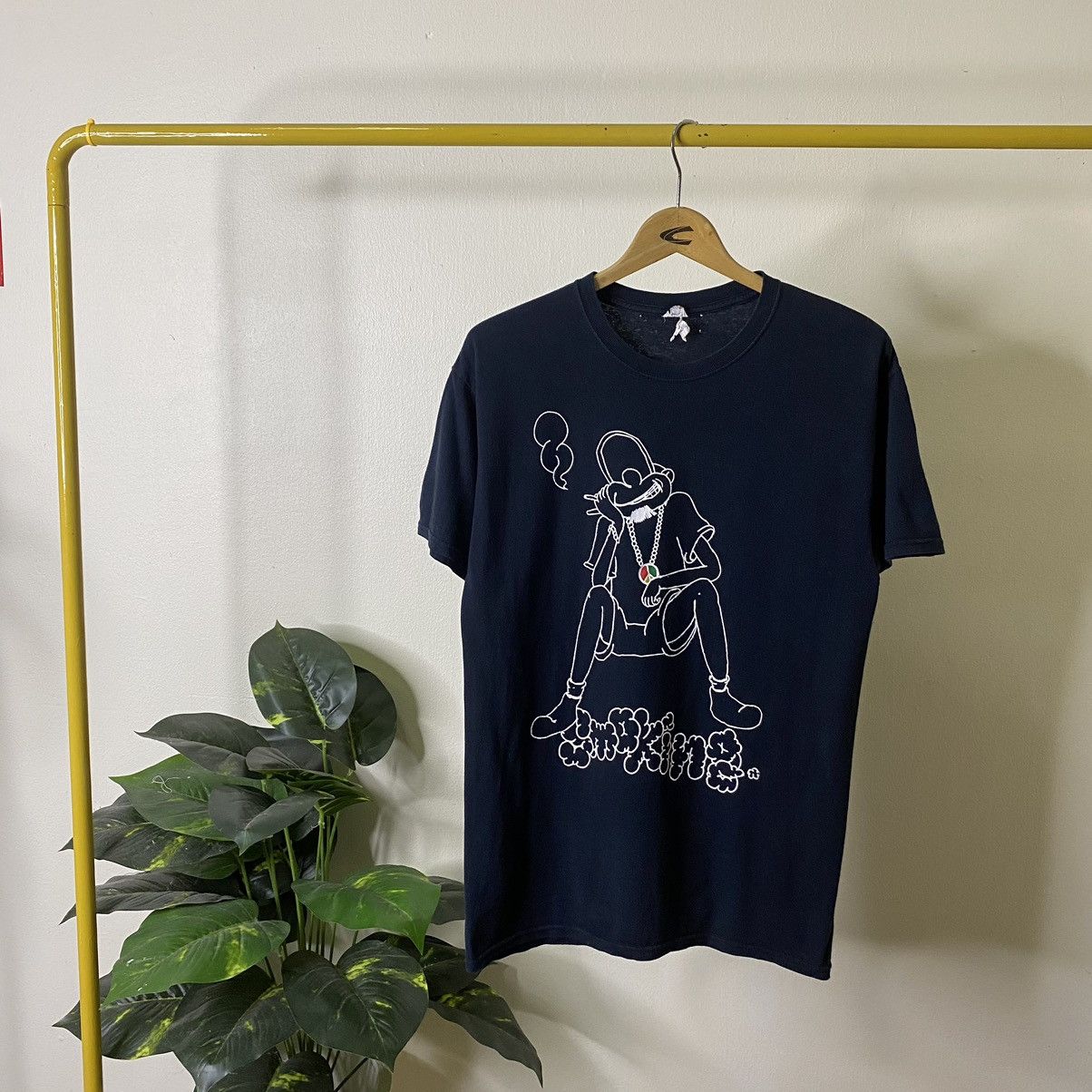 Bob Marley × Vintage Vintage 2000s Grandpa Smoking Marijuana Reggae Rasta Tee Size US M / EU 48-50 / 2 - 1 Thumbnail