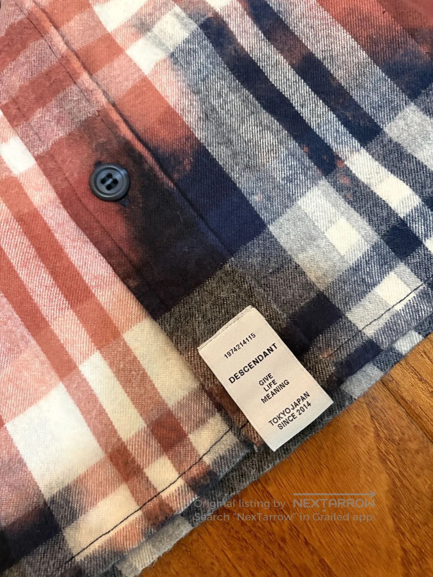Descendant Descendant 18SS Moss Check LS Shirt. Size US M / EU 48-50 / 2 - 3 Thumbnail