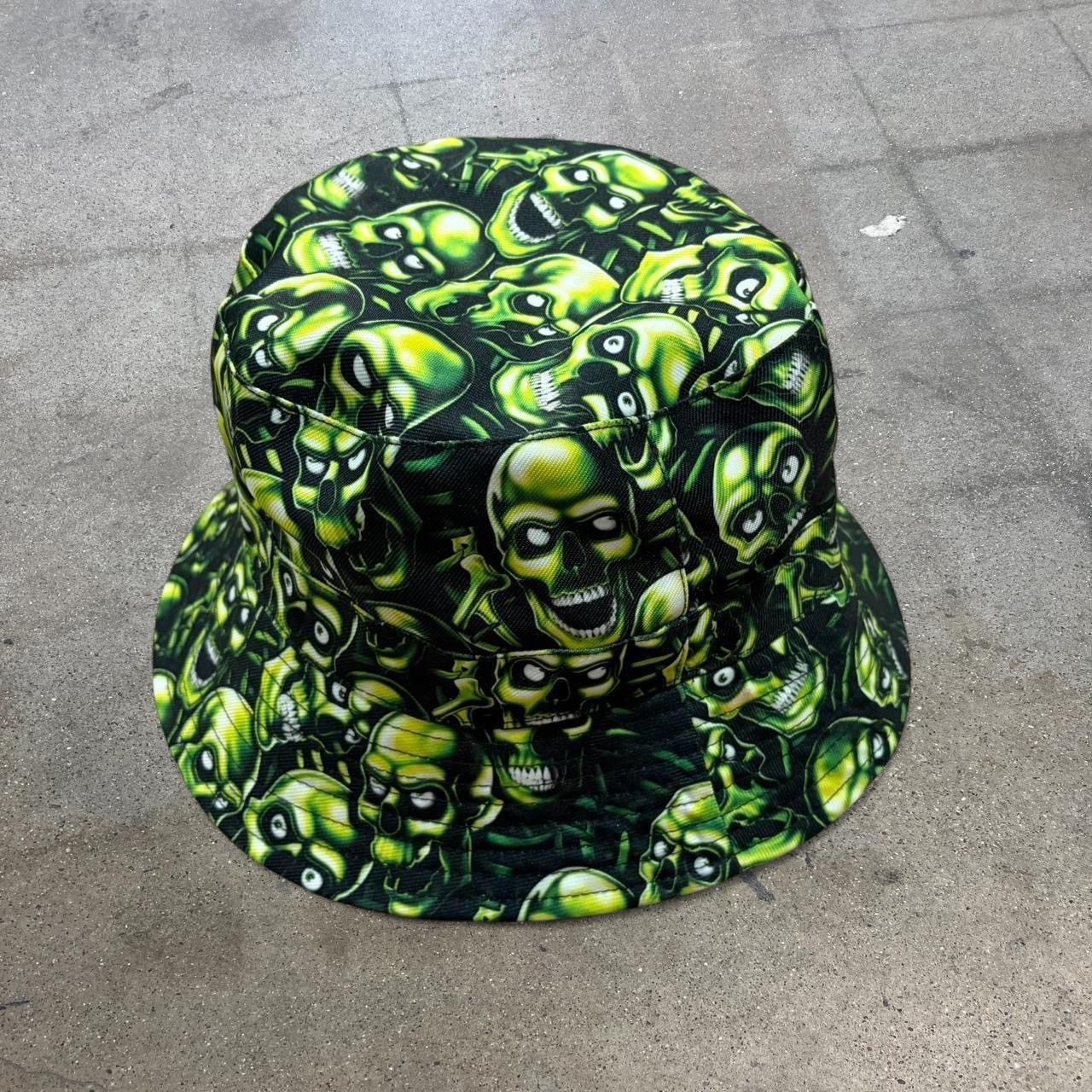 Liquid Blue RARE Liquid Blue Green Skull Bucket Hat Size ONE SIZE - 2 Thumbnail