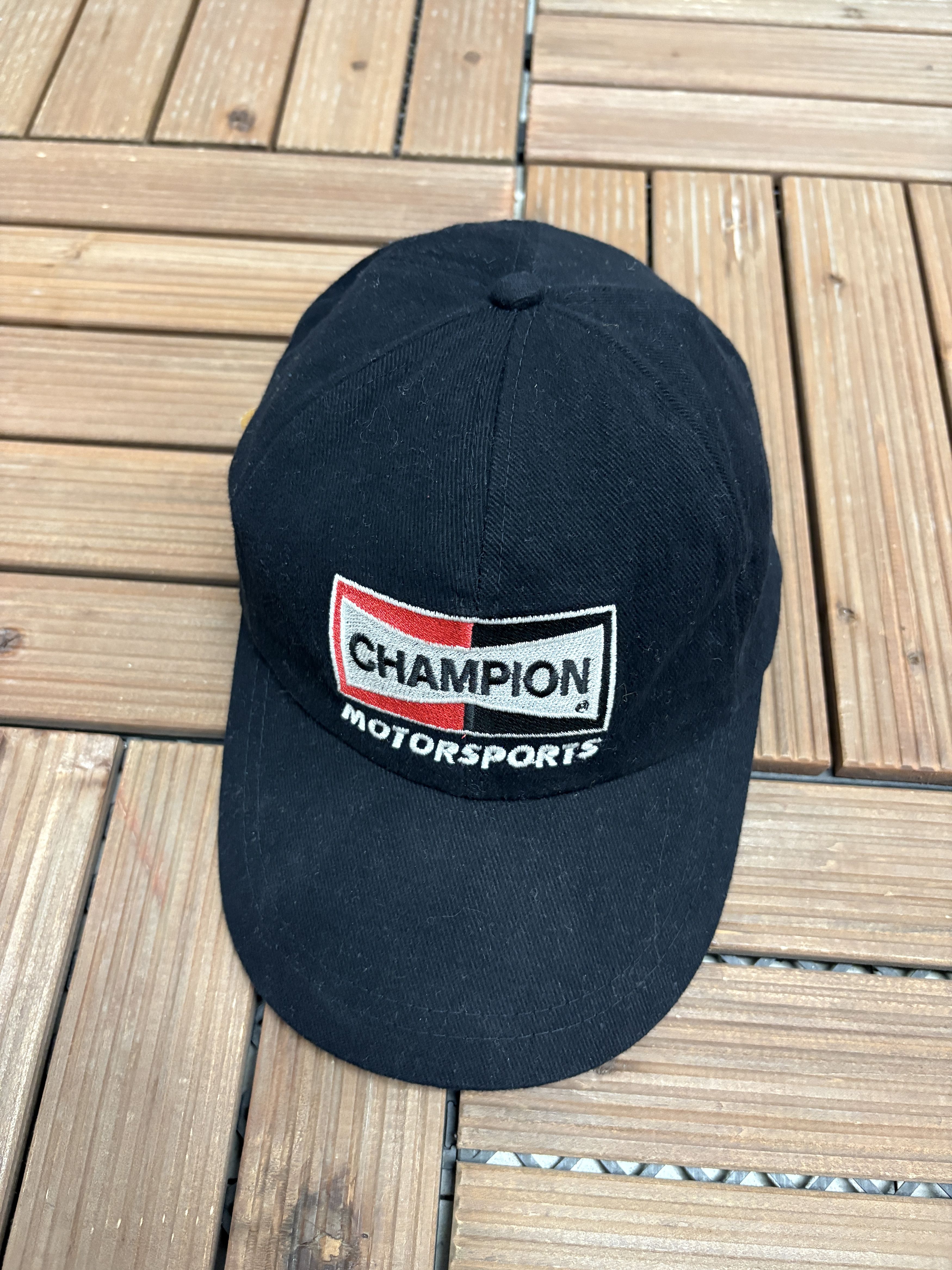 Vintage Champion Motorsports Crew Vintage Black Hat Cap Size ONE SIZE - 1 Thumbnail