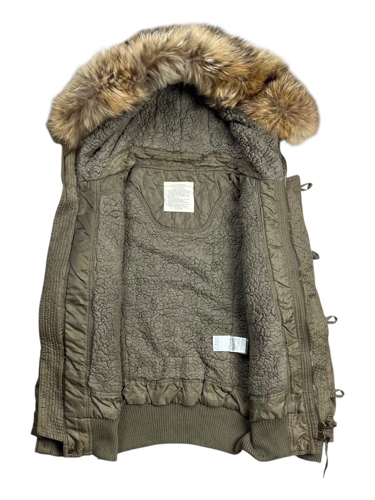 2000s GOA - Apocalypse Style Fur Hoodie Bomber Jacket