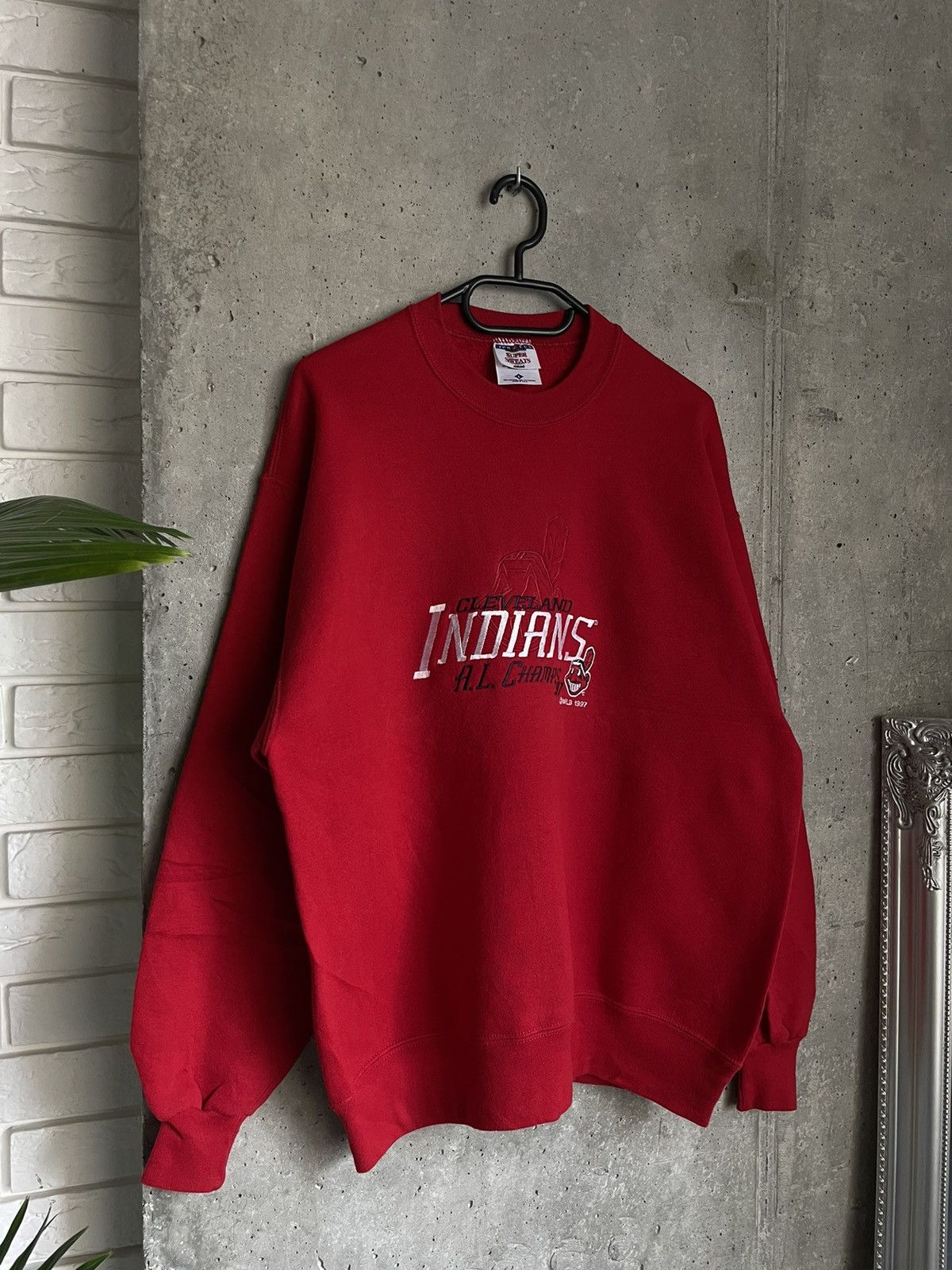 MLB Rare Vintage Cleveland Indians Champs 1997 Jerzees Y2k Swtsh Size US L / EU 52-54 / 3 - 4 Thumbnail