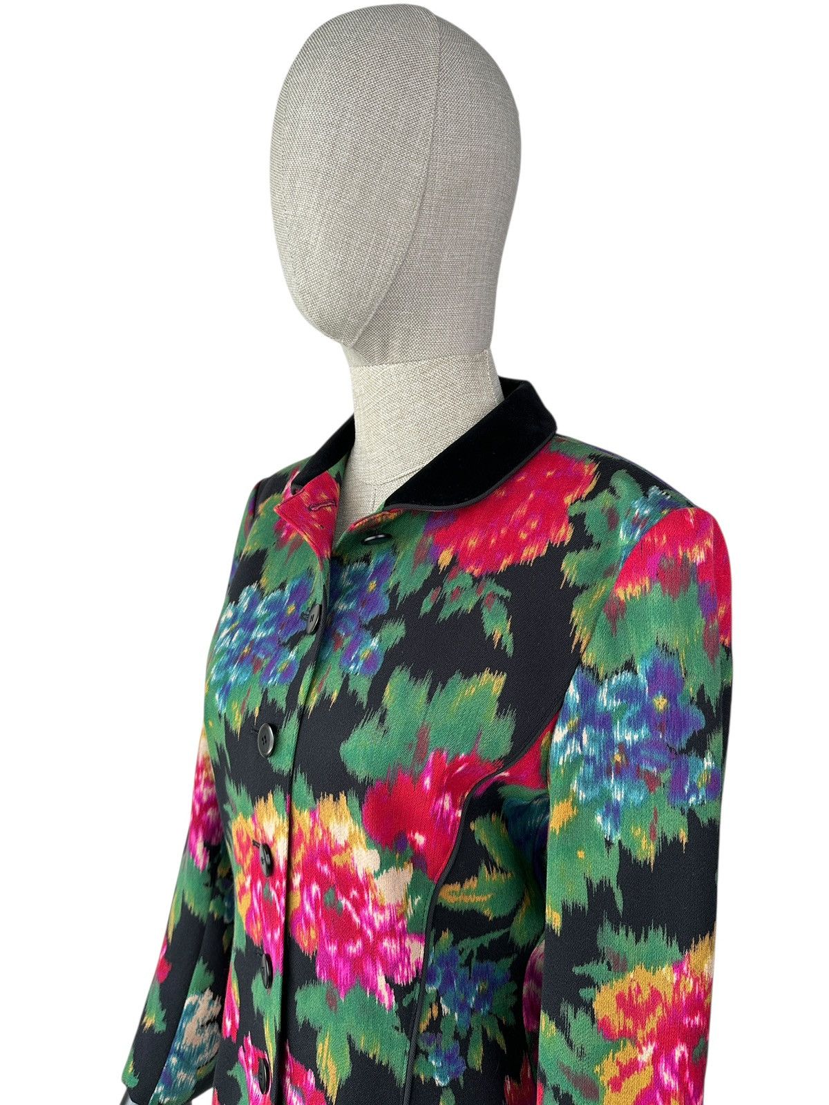 Escada Vintage ESCADA Margaretha Ley Floral Wool Blazer Jacket Size XS / US 0-2 / IT 36-38 - 6 Thumbnail