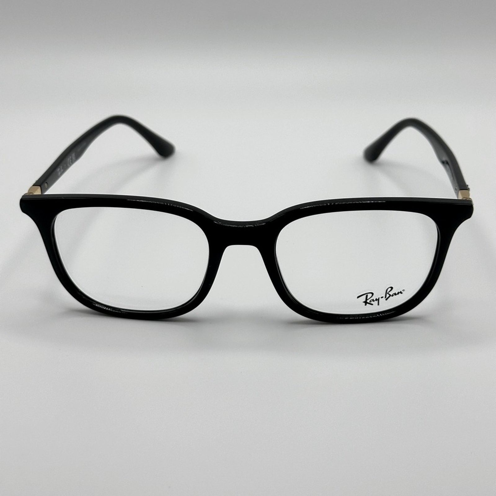 RayBan NEW RAY BAN RX7211 2000 Black Demo Lens Unisex Eyeglasses Size ONE SIZE - 1 Thumbnail