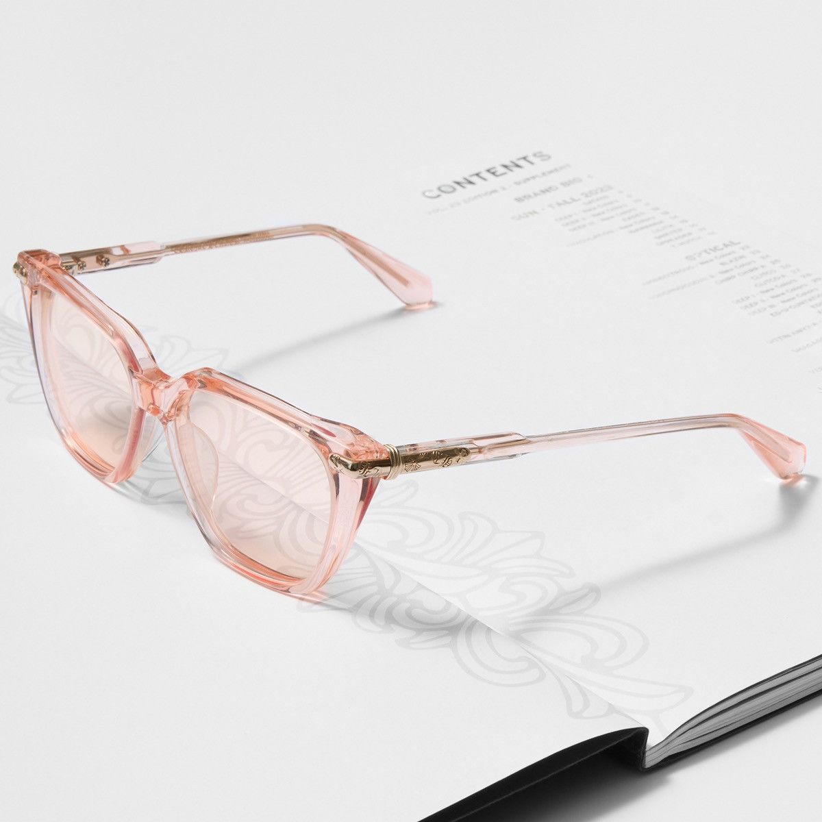 Chrome Hearts CHROME HEARTS STIFFILIS PINK CRYSTAL GLASSES Size ONE SIZE - 2 Thumbnail