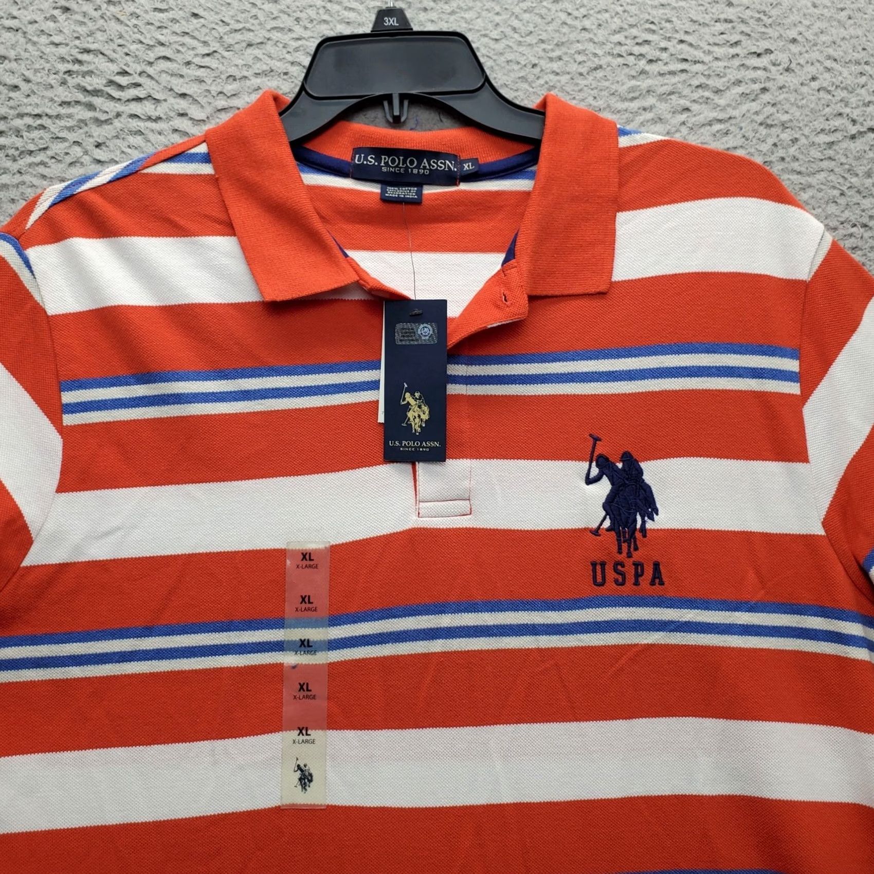 Vintage US Polo Assn. Polo Shirt Mens XL Multi Stripe Performance Big Pony High Low Slit Size US XL / EU 56 / 4 - 3 Thumbnail