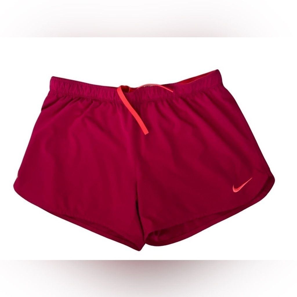 Nike NIKE Dri-Fit Shorts Red/Orange Women’s Size Medium. Size 28" / US 6 / IT 42 - 3 Thumbnail