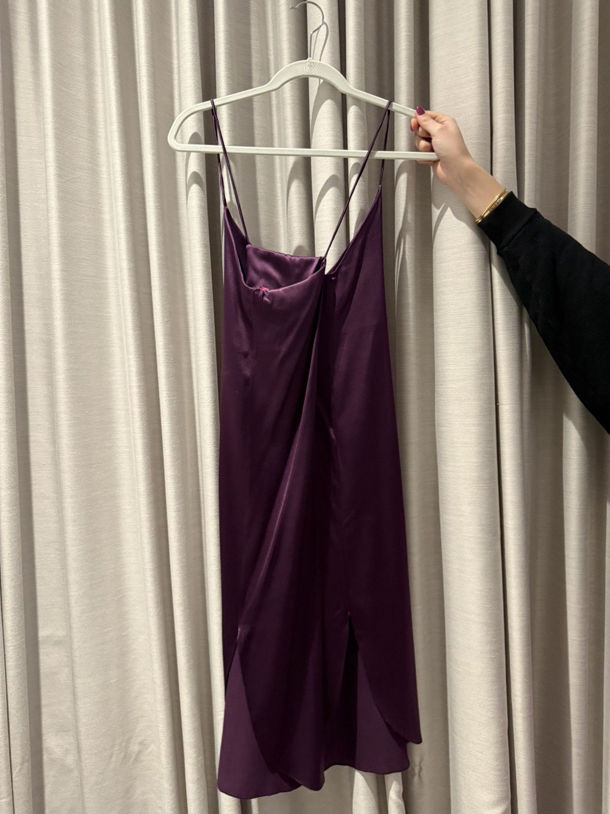 Other Silk Purple Midi Dress Size S / US 4 / IT 40 - 2 Thumbnail