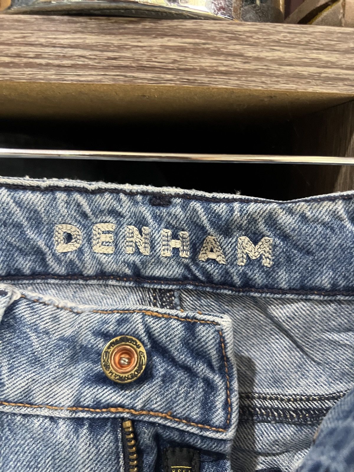 DENHAM 🔥Denham Alex Wide Leg Fit Distressed Denim Size US 28 / EU 44 - 12 Thumbnail