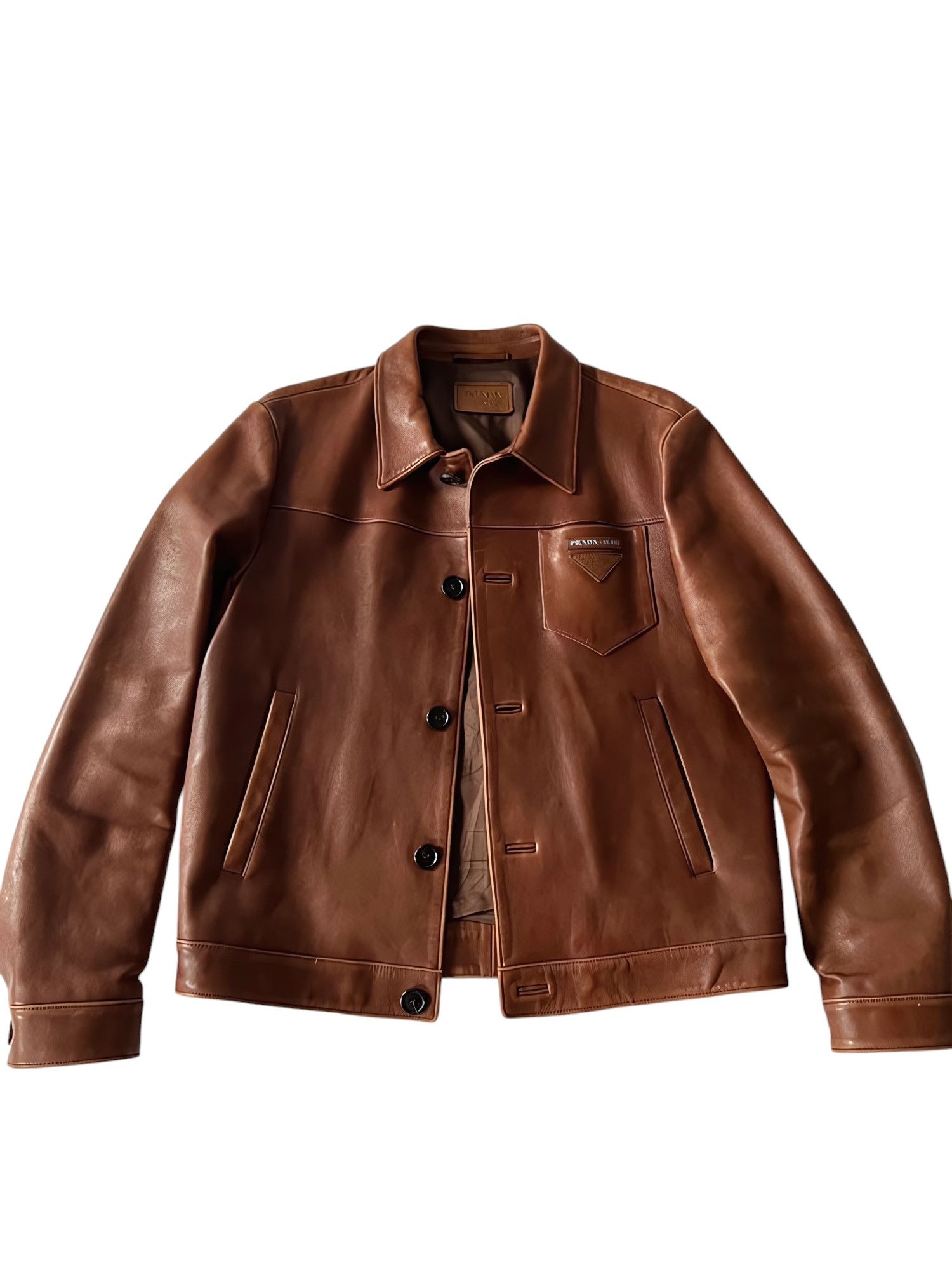 Prada Prada Sport Vintage Linea Rossa Black Leather Jacket