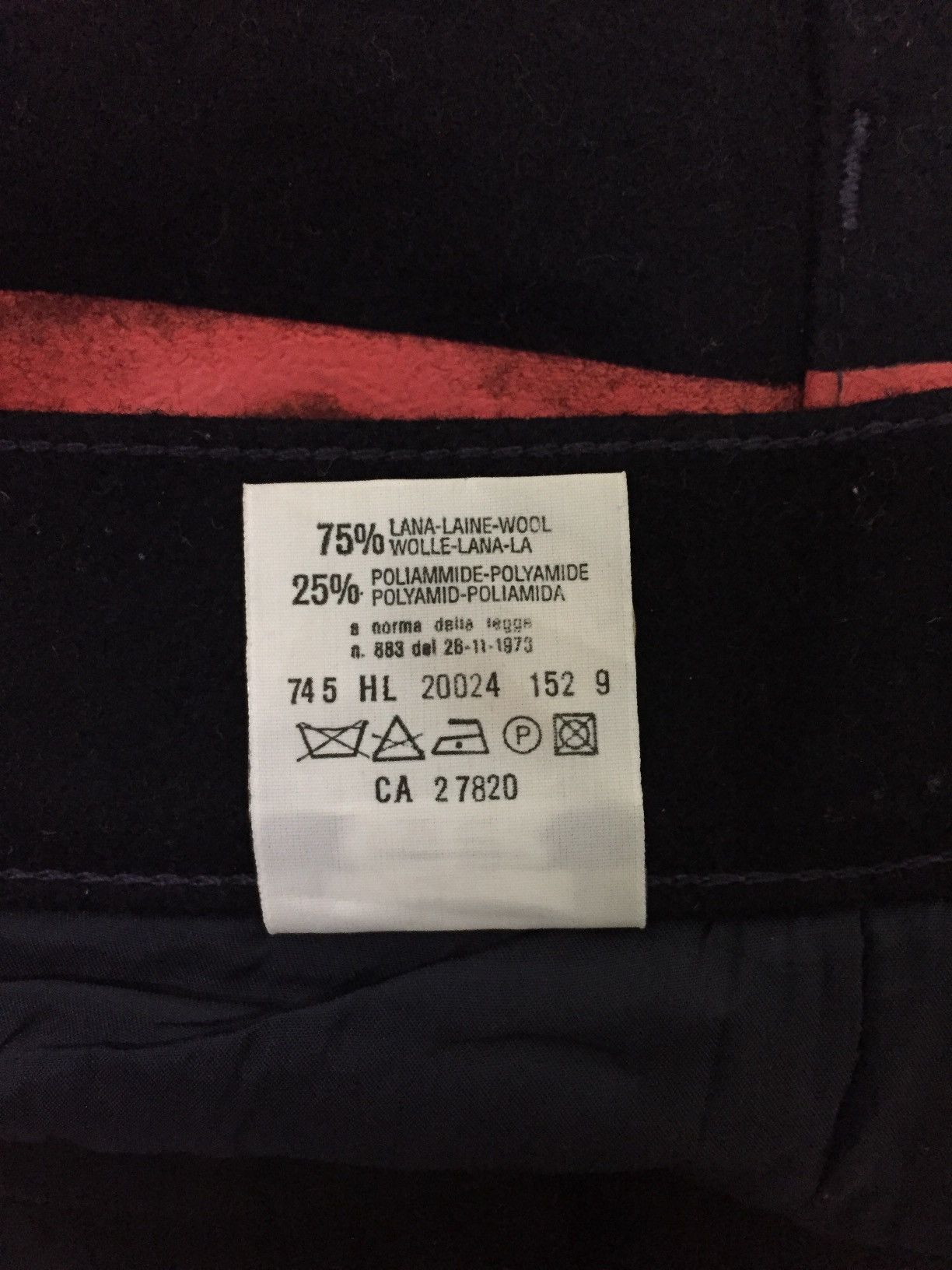 Helmut Lang Vtg Helmut Lang Archieve 1997 Red Rubber Stripe Wool Jeans Size US 31 - 13 Thumbnail