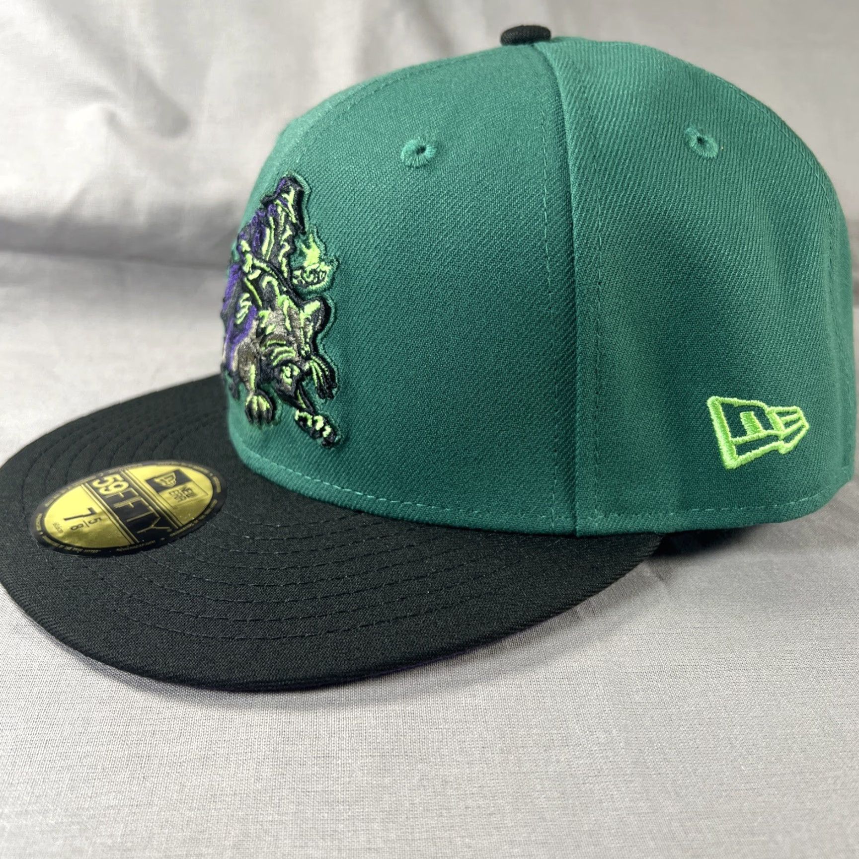 New Era New Era 59Fifty Fitted Hat Scourge Green Black Emerald Crown Visor Undervisor Purple 7 5/8 XS? Wait. No extra. Size ONE SIZE - 4 Thumbnail