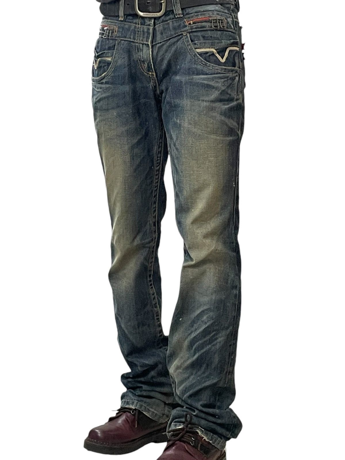 If Six Was Nine Lolita Muddy Whisker Distressed Denim Pants Size US 30 / EU 46 - 4 Thumbnail