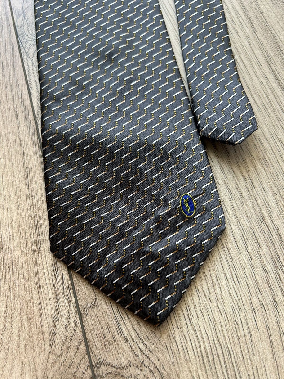 Vintage × Yves Saint Laurent Yves Saint Laurent Silk Pattern Tie Vintage Size ONE SIZE - 2 Thumbnail