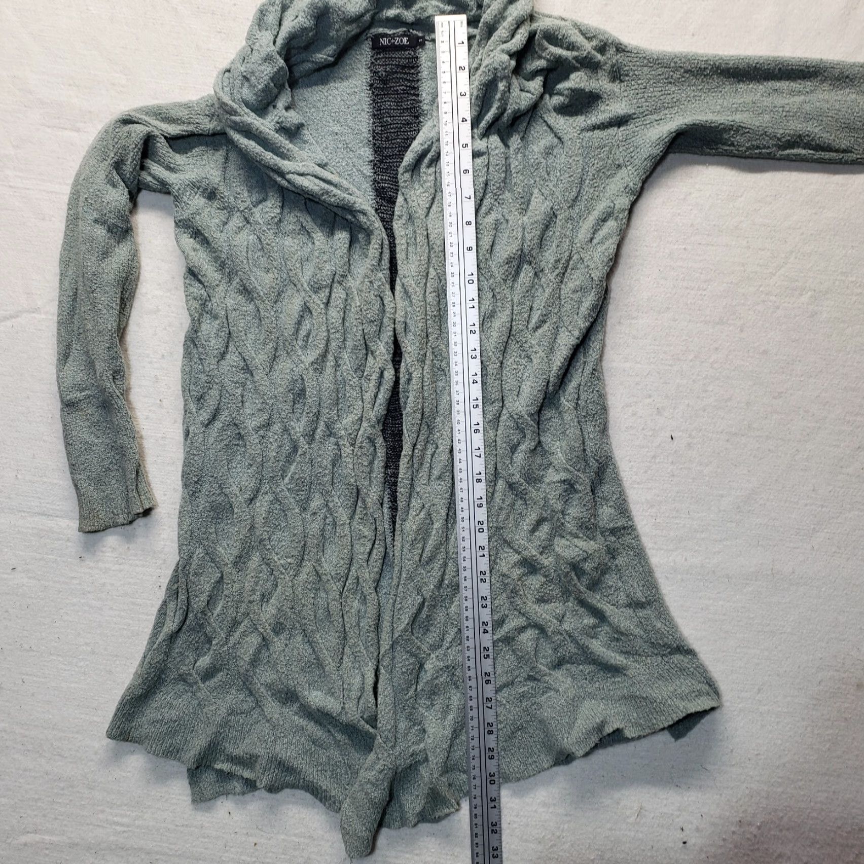 NIC+ZOE Nic + Zoe Cardigan Long Sleeve Sweater Women S Gray Adult Small Boho Fall Size S / US 4 / IT 40 - 7 Thumbnail