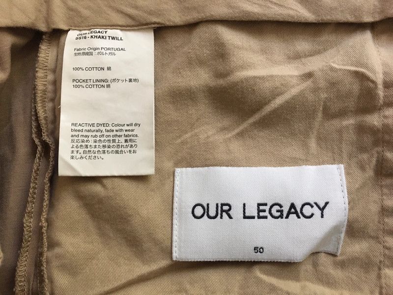 Our Legacy Chino Khaki Cotton Twill Pants Size US 34 / EU 50 - 10 Thumbnail