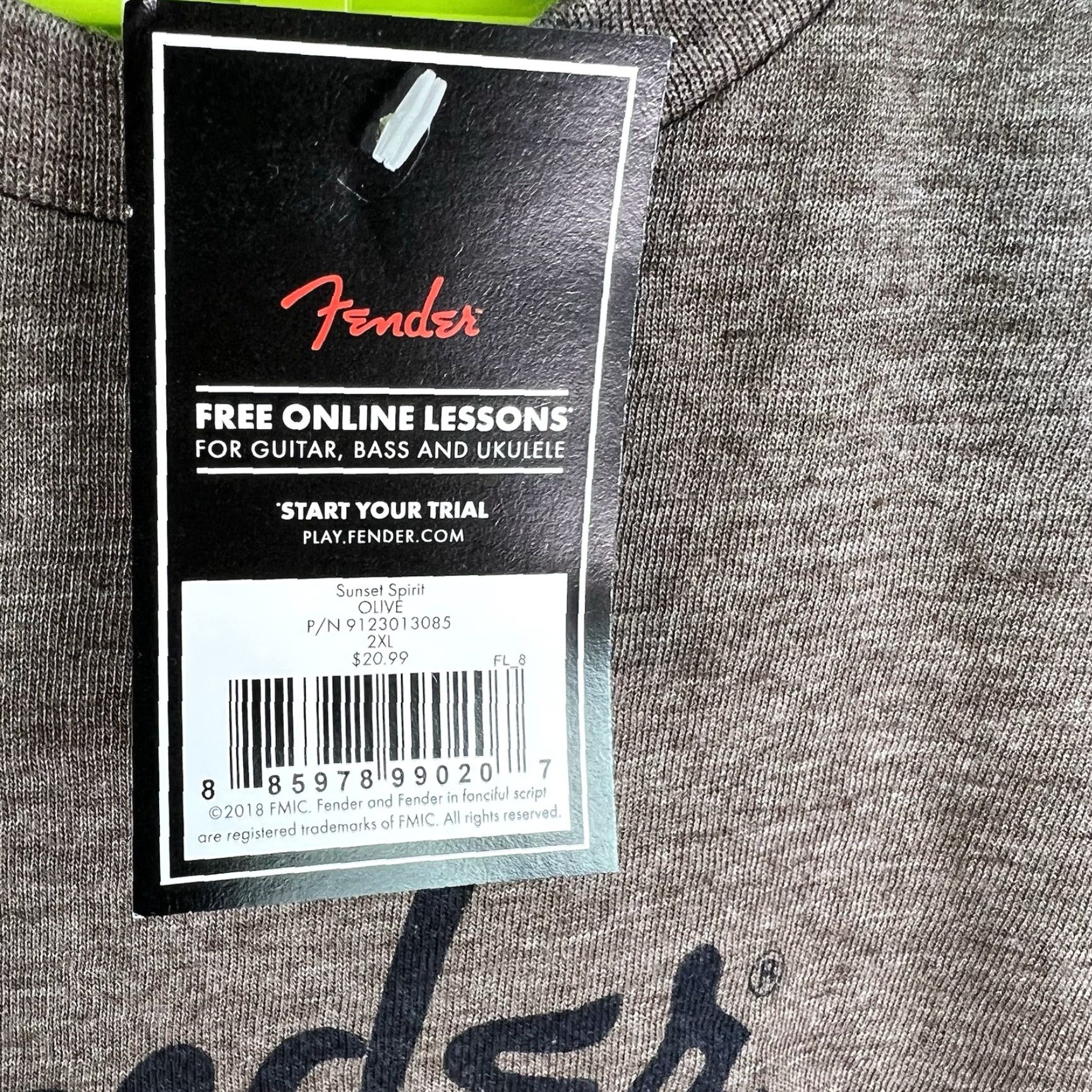 Fender VINTAGE would not apply (No). Fender Sunset Spirit T-Shirt Men’s 2XL Olive Gray Guitar Music Logo NWT Size US XXL / EU 58 / 5 - 3 Thumbnail