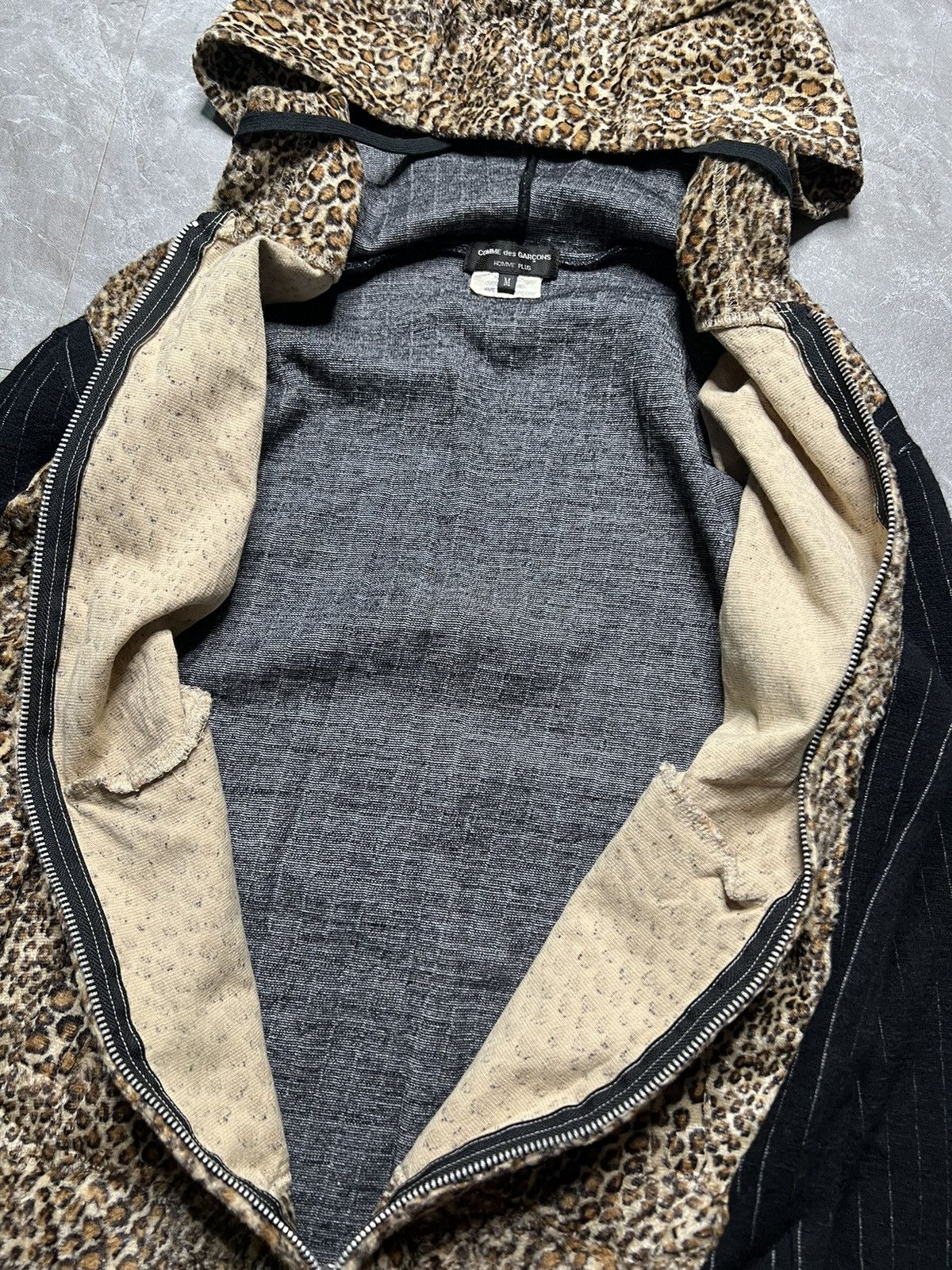 Comme des Garcons Homme Plus CDGHP A/W 09 “fashion Illusion” Leopard Pattern Zip Hoodie Size US M / EU 48-50 / 2 - 7 Thumbnail