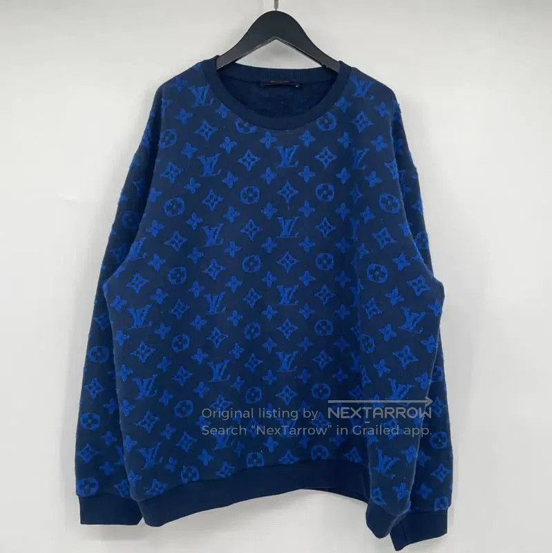 Louis Vuitton Louis Vuitton Blue Colorblock Long Sleeve Sweatshirt . Size US XXL / EU 58 / 5 - 1 Thumbnail