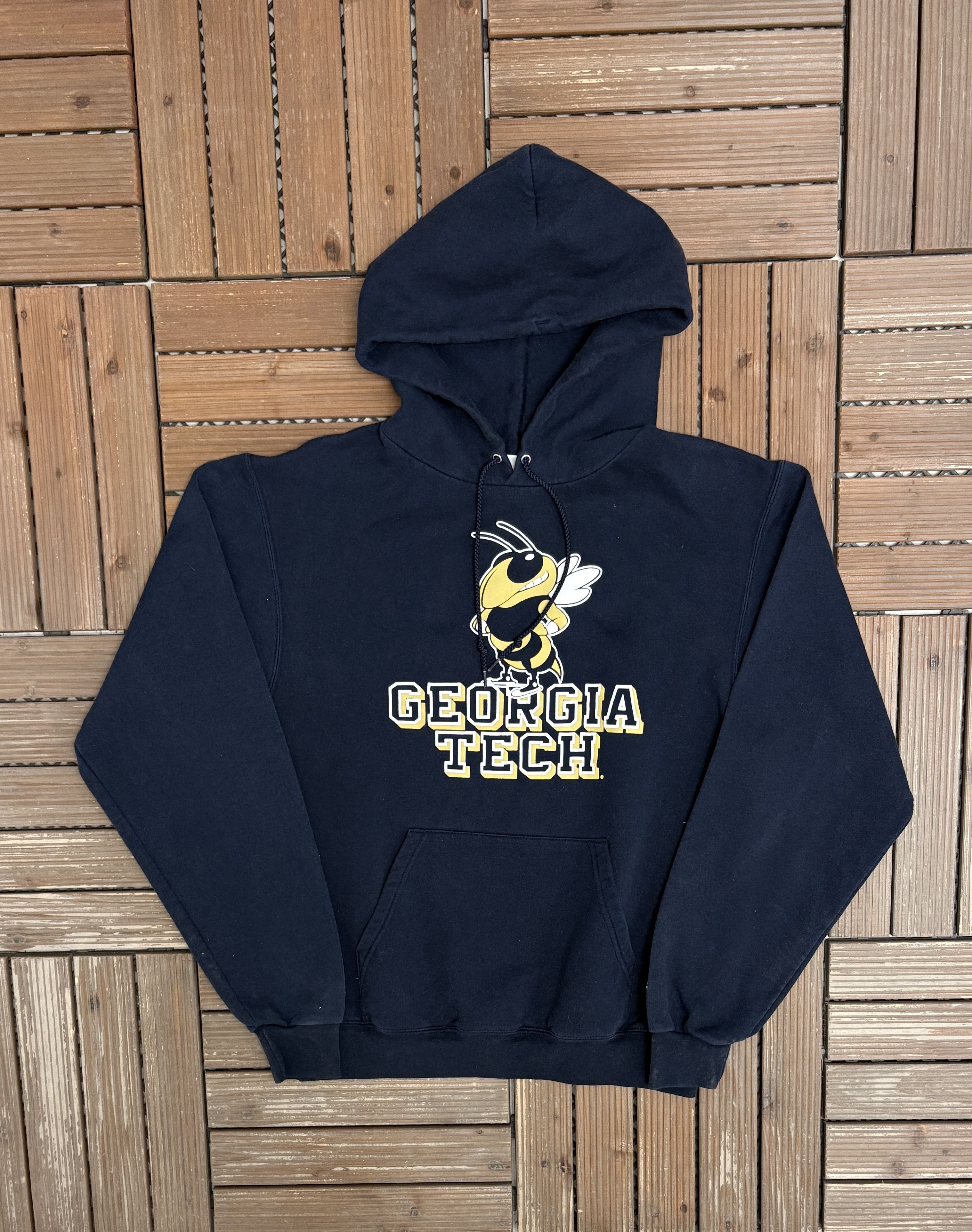 Vintage Georgia Tech Yellow Jackets Vintage Blue Hoodie Sweater Size US S / EU 44-46 / 1 - 1 Thumbnail